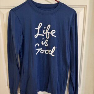 Life is Good NWOT Navy Pullover Tee M | Crewneck | Cozy Lounge Essential